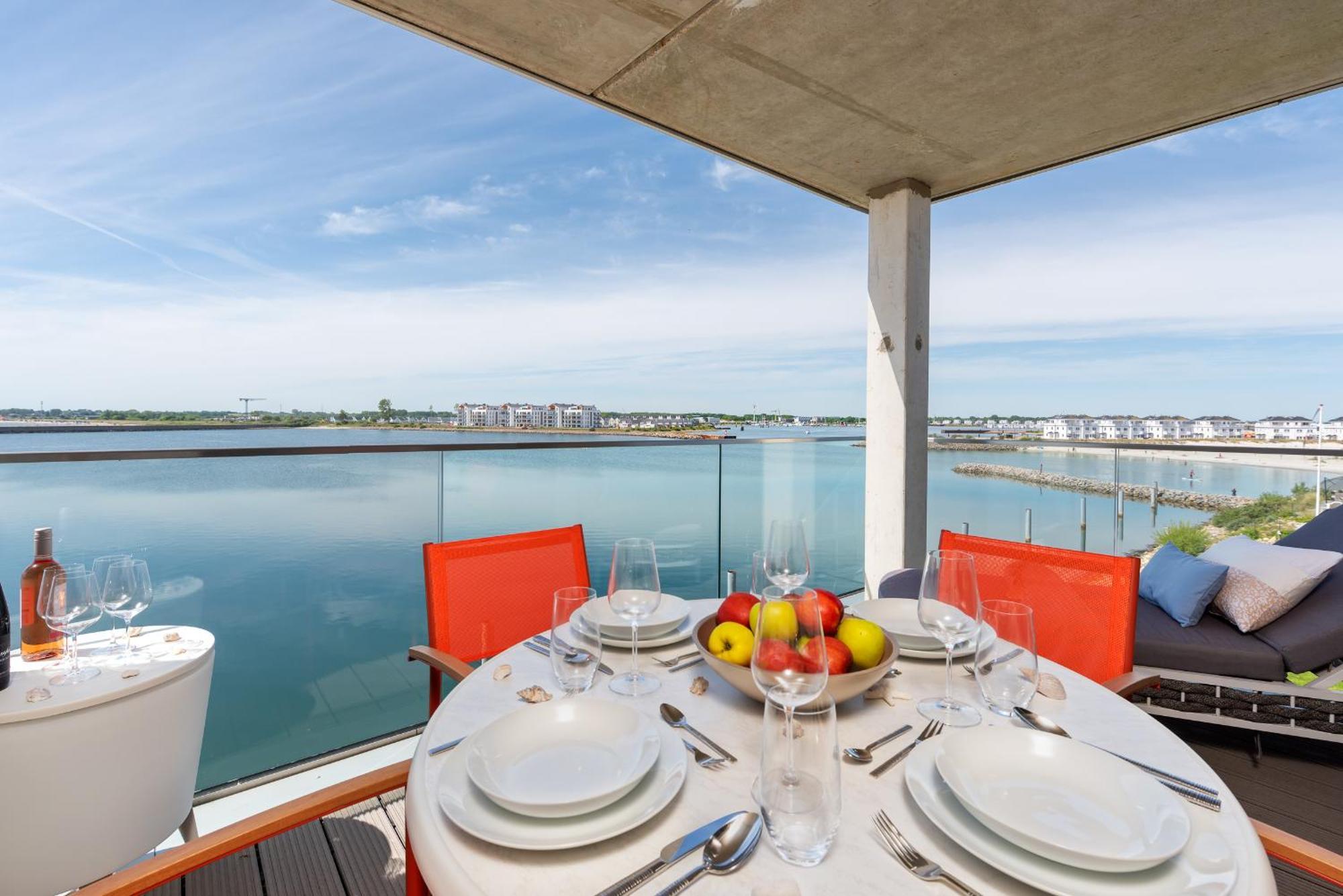 Brise- Direkt Am Wasser, Hafenblick, Fahrstuhl, Sauna, Ueberdachter Balkon Olpenitz Extérieur photo