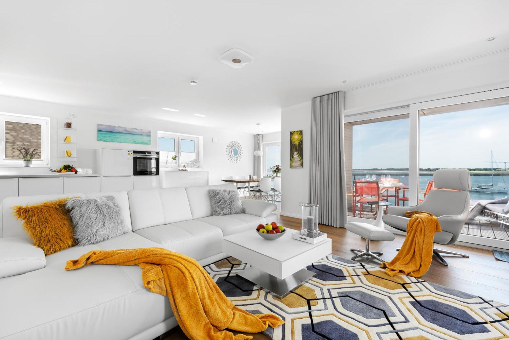 Brise- Direkt Am Wasser, Hafenblick, Fahrstuhl, Sauna, Ueberdachter Balkon Olpenitz Extérieur photo