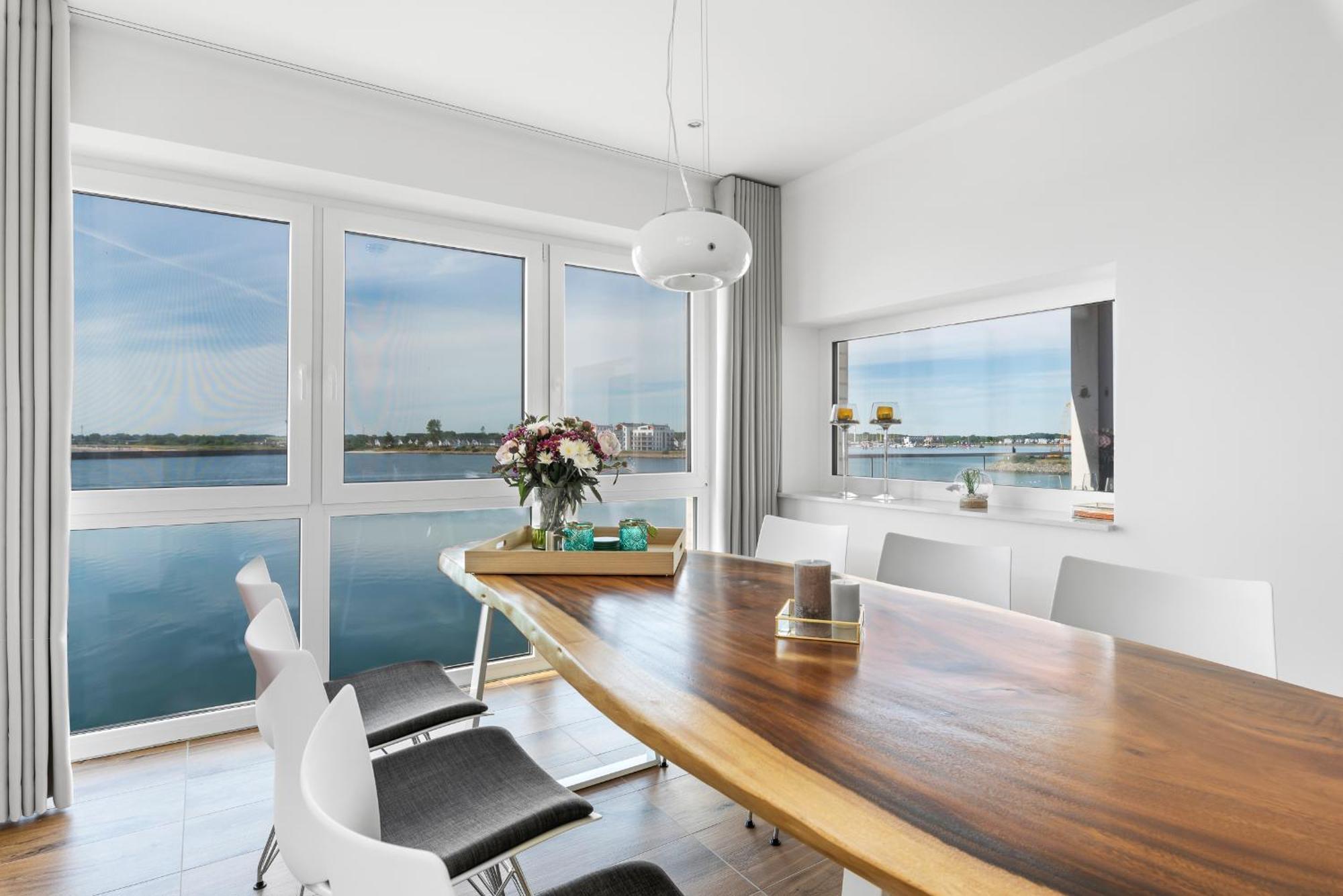 Brise- Direkt Am Wasser, Hafenblick, Fahrstuhl, Sauna, Ueberdachter Balkon Olpenitz Extérieur photo